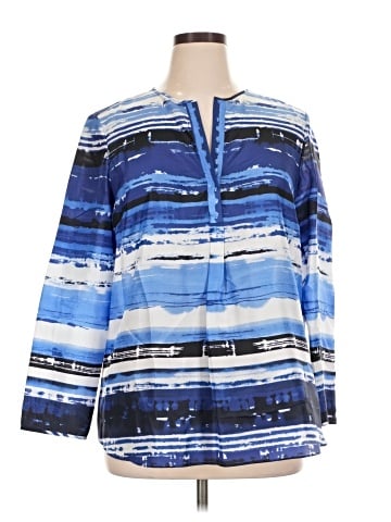 Lafayette 148 New York Long Sleeve Silk Top (view 1)