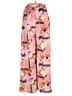 River Island 100% Polyester Floral Pink Casual Pants Size 16 - photo 1