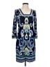 Laundry by Shelli Segal Paisley Blue Casual Dress Size 4 - photo 1