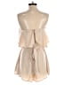 Le Lis 100% Polyester Solid Tan Ivory Romper Size S - photo 2