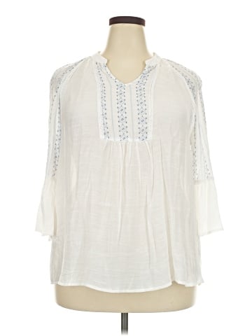 Indigo Rose 3/4 Sleeve Blouse (view 1)