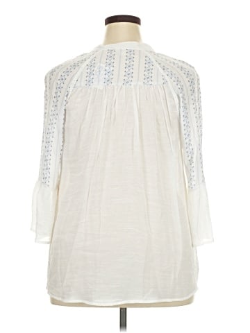 Indigo Rose 3/4 Sleeve Blouse (view 2)