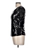 August Silk 100% Nylon Black Short Sleeve Top Size L - photo 5