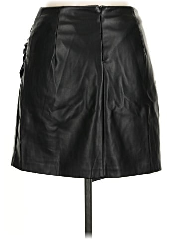 Elan Faux Leather Skirt (view 2)