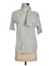 Sandro 100% Cotton Gray Short Sleeve Blouse Size Sm (1) - photo 1