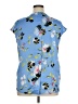 Rachel Roy Collection 100% Polyester Floral Blue Short Sleeve Blouse Size XL - photo 2
