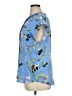 Rachel Roy Collection 100% Polyester Floral Blue Short Sleeve Blouse Size XL - photo 5