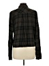Cloth & Stone 100% Rayon Plaid Black Long Sleeve Blouse Size L - photo 2