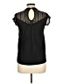 Paper Tee Black Short Sleeve Blouse Size L - photo 2