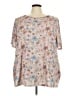BLOOMCHIC Floral Tan Short Sleeve T-Shirt Size 26 - photo 1
