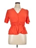 Alya 100% Viscose Orange Short Sleeve Blouse Size XL - photo 1
