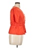 Alya 100% Viscose Orange Short Sleeve Blouse Size XL - photo 4