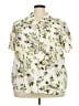 D&Co. Floral Ivory Short Sleeve Blouse Size 3X - photo 1