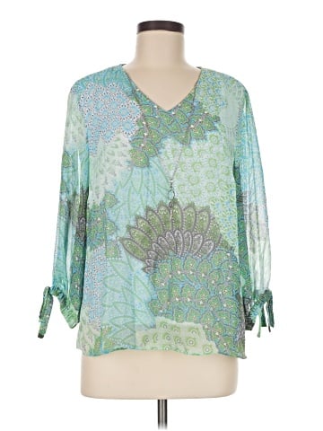 JM Collection 3/4 Sleeve Blouse (view 1)