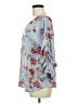 Hannah 100% Polyester Blue 3/4 Sleeve Blouse Size M - photo 5