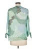 JM Collection 100% Polyester Green 3/4 Sleeve Blouse Size M - photo 2