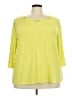 Ellen Tracy Yellow 3/4 Sleeve Top Size 3X - photo 1