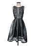 Ark & Co. 100% Polyester Stripes Black Cocktail Dress Size S - photo 1