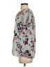 Mia + Tess 100% Polyester Floral Gray Short Sleeve Blouse Size S - photo 5