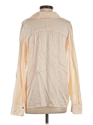 Vince. Long Sleeve Silk Top (view 2)