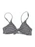Xhilaration Checkered-gingham Black Swimsuit Top Size M - photo 1