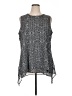 Fever 100% Polyester Gray Sleeveless Blouse Size XL - photo 1