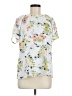 Papermoon Floral White Short Sleeve Blouse Size M (estimated) - photo 1