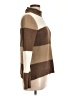 Crazy Horse 100% Polyester Color Block Brown Turtleneck Sweater Size L - photo 4