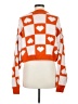 Topshop 100% Acrylic Hearts Orange Pullover Sweater Size 8 - photo 2