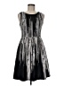 Apt. 9 Graphic Silver Cocktail Dress Size M - photo 1
