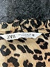 Zara Animal Print Tan Cocktail Dress Size L - photo 7