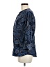 Kohl's 100% Polyester Paisley Blue 3/4 Sleeve Blouse Size M (estimated) - photo 5