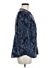Kohl's 100% Polyester Paisley Blue 3/4 Sleeve Blouse Size M (estimated) - photo 4