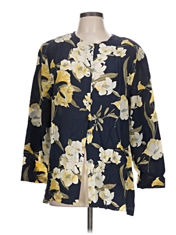 Rafaella 3/4 Sleeve Silk Top (view 1)