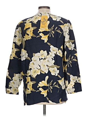 Rafaella 3/4 Sleeve Silk Top (view 2)