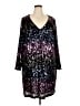 City Chic 100% Polyester Stars Black Cocktail Dress Size 24 Plus (XXL) - photo 1