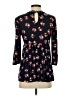 One September 100% Cotton Blue 3/4 Sleeve Blouse Size XS - photo 2