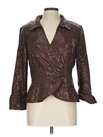 Oblique 3/4 Sleeve Blouse (view 1)