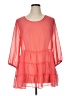I.N. Studio 100% Polyester Pink 3/4 Sleeve Blouse Size XL - photo 1