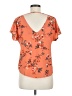 Justify 100% Polyester Floral Orange Short Sleeve T-Shirt Size M - photo 2
