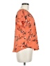 Justify 100% Polyester Floral Orange Short Sleeve T-Shirt Size M - photo 4