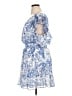 Express 100% Polyester Paisley Blue Cocktail Dress Size XL - photo 5