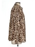 Banana Republic 100% Polyester Animal Print Brown Long Sleeve Blouse Size L - photo 4