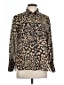 Massimo Dutti Animal Print Gold Long Sleeve Blouse Size 10 - photo 1