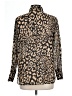 Massimo Dutti Animal Print Gold Long Sleeve Blouse Size 10 - photo 2