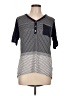 Perseption Concept Gray Short Sleeve Blouse Size L - photo 1