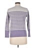 Karen Scott 100% Cotton Stripes Purple Pullover Sweater Size M - photo 2