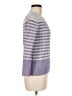 Karen Scott 100% Cotton Stripes Purple Pullover Sweater Size M - photo 4