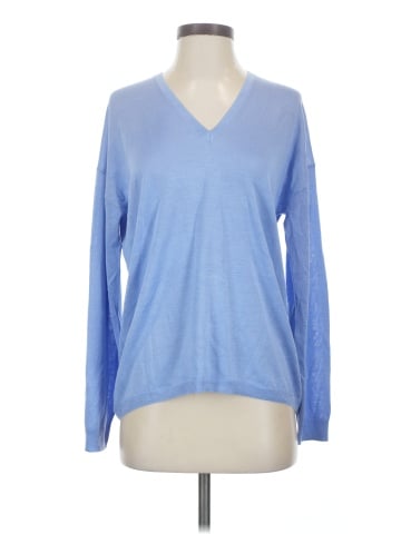 Theory Long Sleeve Silk Top (view 1)