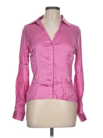 Rafaella Long Sleeve Silk Top (view 1)